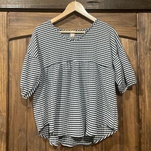 7th Ray Black and White Checkered Blouse